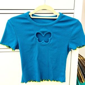 Butterfly cutout baby tee